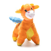 Orange dragon plush dog toy soft squeaky plush toy for dogs interactive playtime